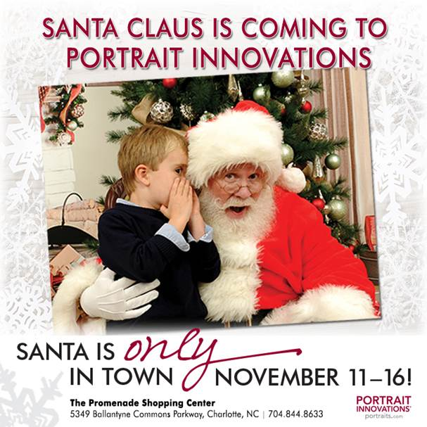Santa Claus is Coming to Portrait Innovations BLOGGER IMAGE